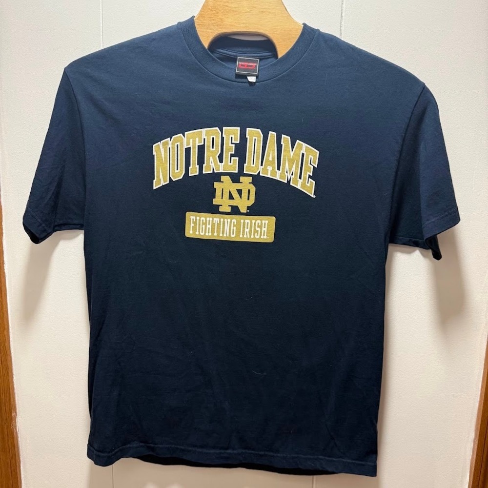 Genuine Stuff Notre Dame Fighting Irish T-Shirt Navy Blue Mens XL NCAA Football
